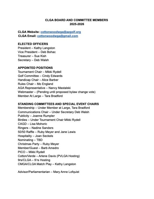 2025 CLGA BOARD AND COMMITTEE MEMBERS (1)