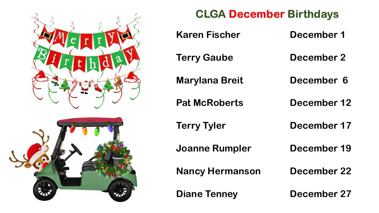 CLGA December Birthday List 2